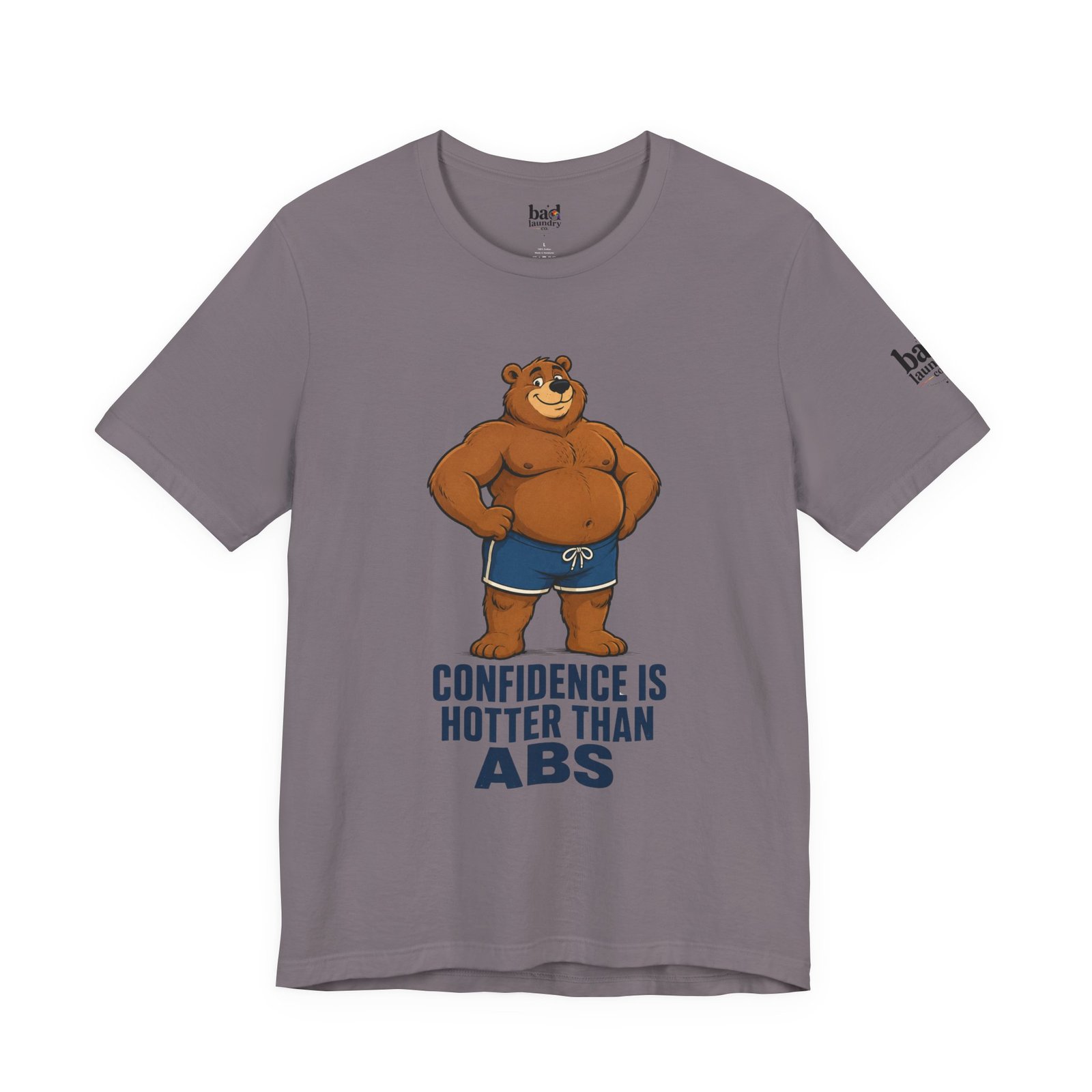 Confidence Is Hotter Than Abs Bear T-Shirt for Men | Funny Body Positive Bear Graphic Tee | Gay Bear Pride Shirt - Image 34