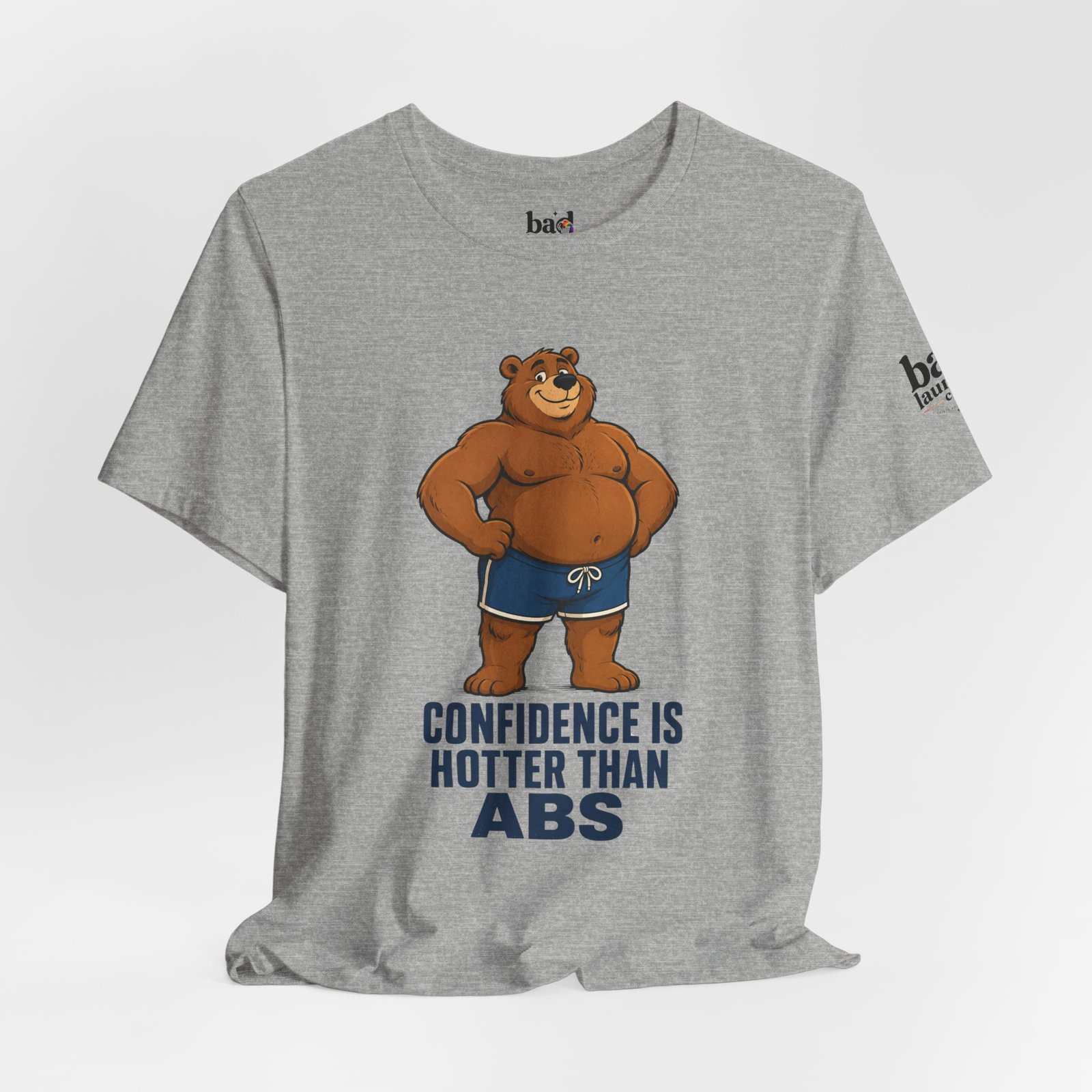 Confidence Is Hotter Than Abs Bear T-Shirt for Men | Funny Body Positive Bear Graphic Tee | Gay Bear Pride Shirt - Image 29