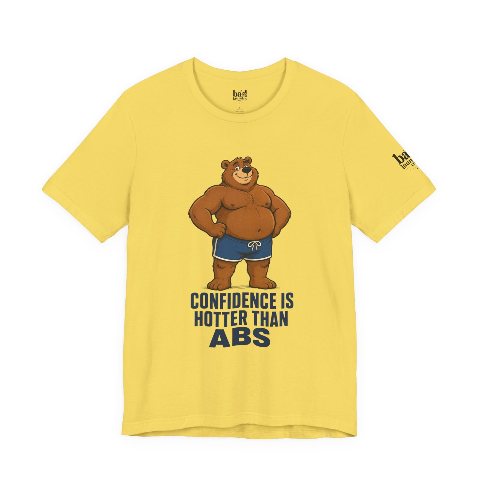 Confidence Is Hotter Than Abs Bear T-Shirt for Men | Funny Body Positive Bear Graphic Tee | Gay Bear Pride Shirt - Image 25
