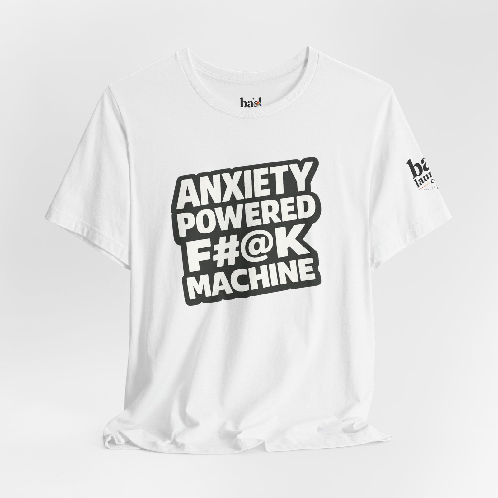 Anxiety Powered F#@K Machine T-Shirt for Men | Funny Anxiety Graphic Tee | Sarcastic Mental Health Humor Shirt |Adult Novelty - Image 3