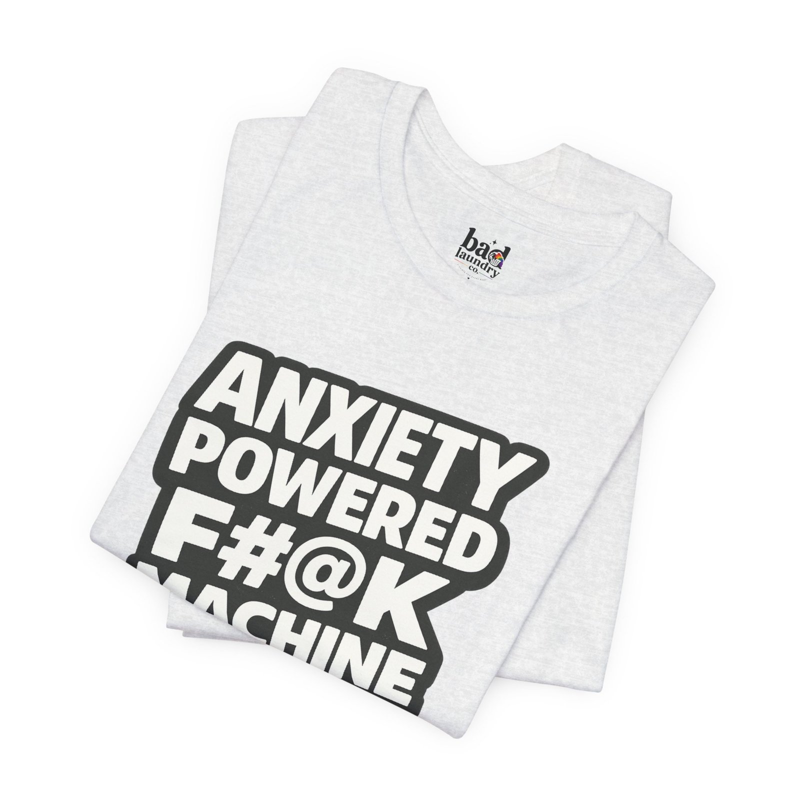 Anxiety Powered F#@K Machine T-Shirt for Men | Funny Anxiety Graphic Tee | Sarcastic Mental Health Humor Shirt |Adult Novelty - Image 8