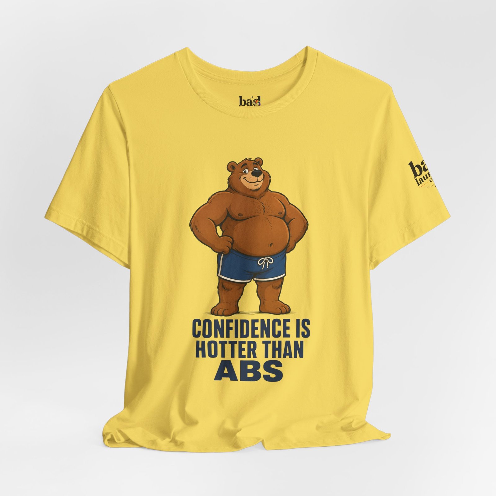 Confidence Is Hotter Than Abs Bear T-Shirt for Men | Funny Body Positive Bear Graphic Tee | Gay Bear Pride Shirt - Image 26