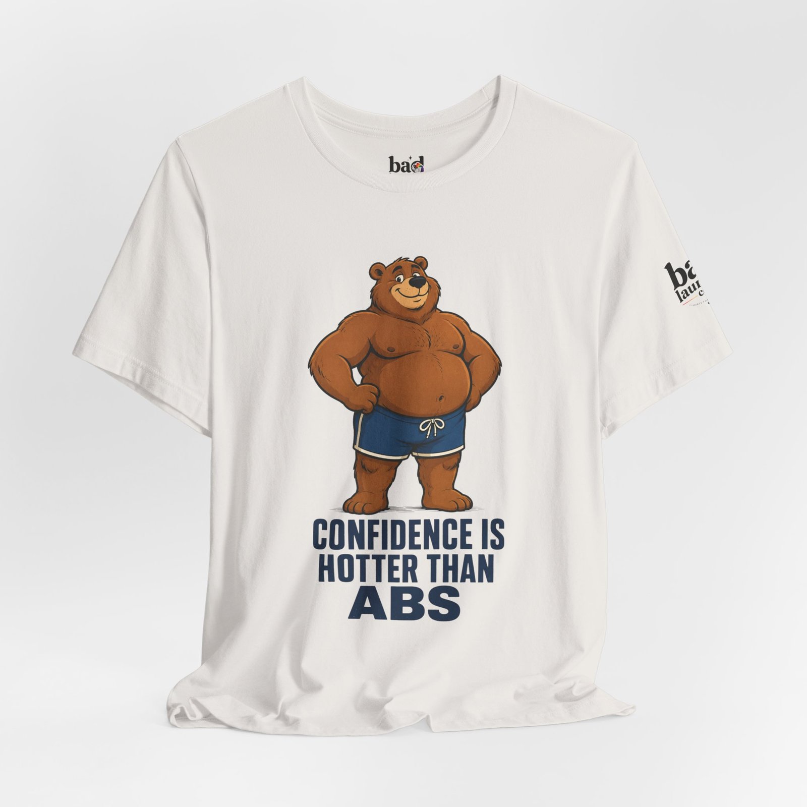 Confidence Is Hotter Than Abs Bear T-Shirt for Men | Funny Body Positive Bear Graphic Tee | Gay Bear Pride Shirt - Image 11