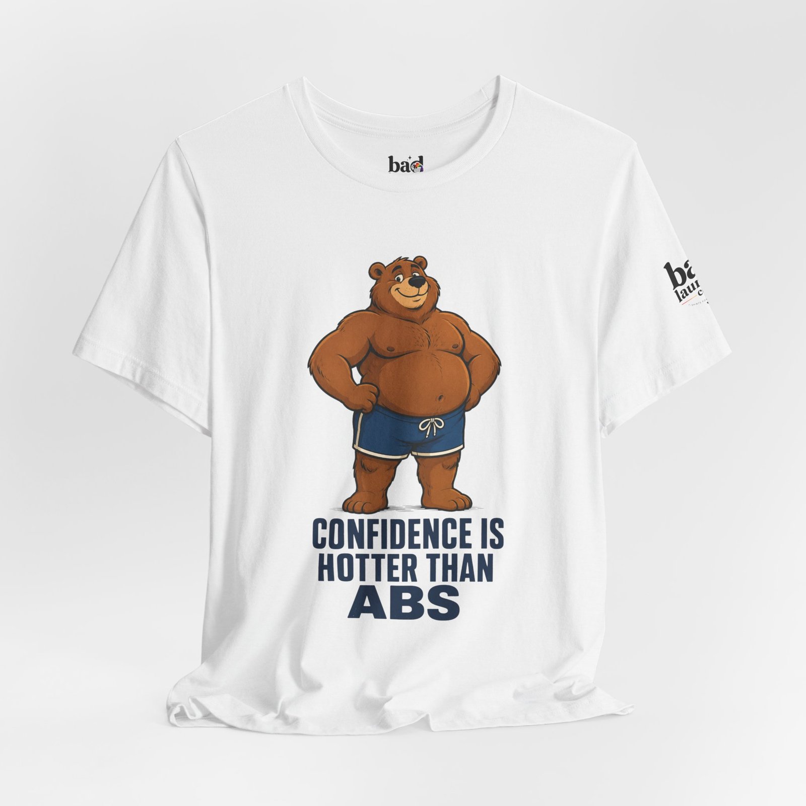 Confidence Is Hotter Than Abs Bear T-Shirt for Men | Funny Body Positive Bear Graphic Tee | Gay Bear Pride Shirt - Image 2