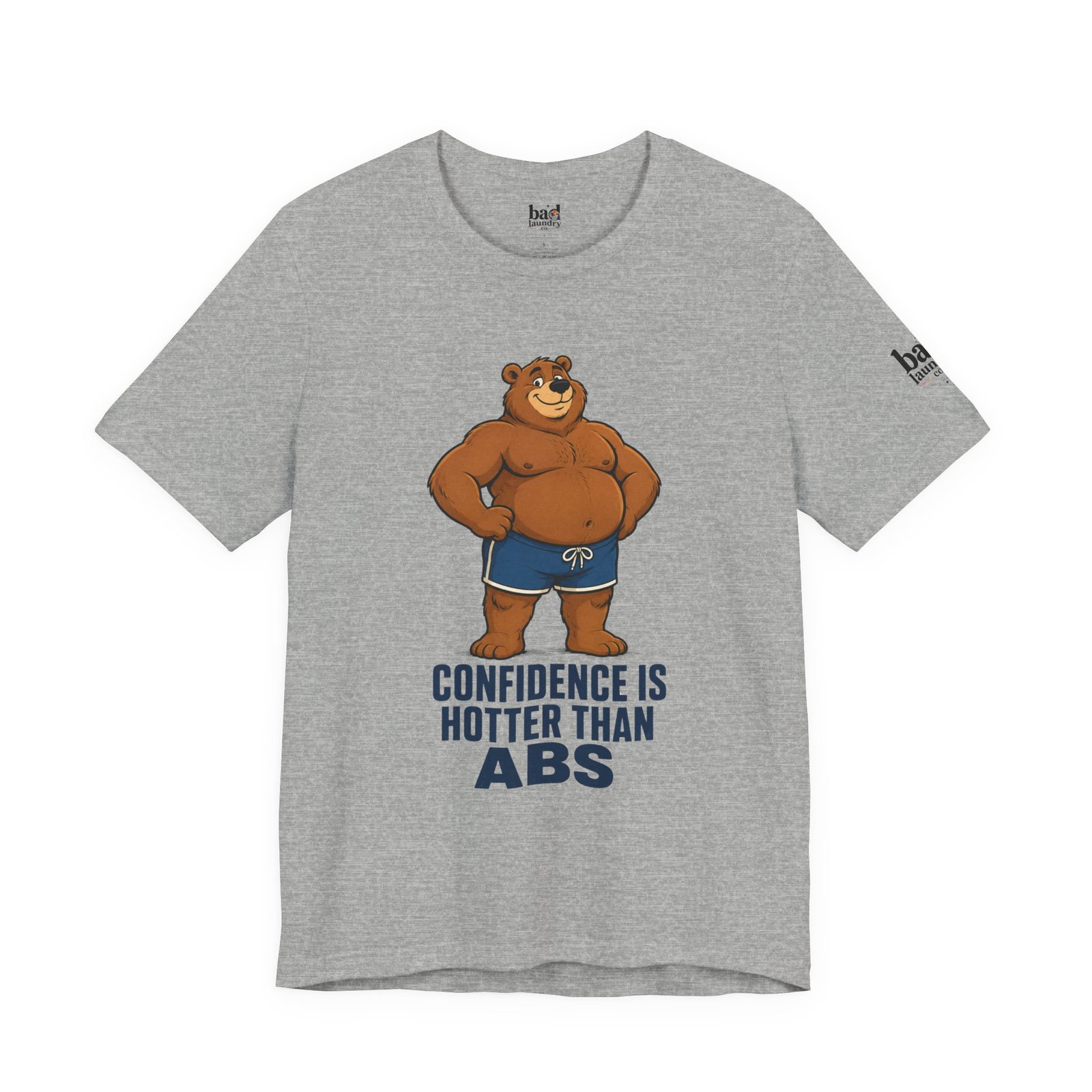 Confidence Is Hotter Than Abs Bear T-Shirt for Men | Funny Body Positive Bear Graphic Tee | Gay Bear Pride Shirt - Image 28