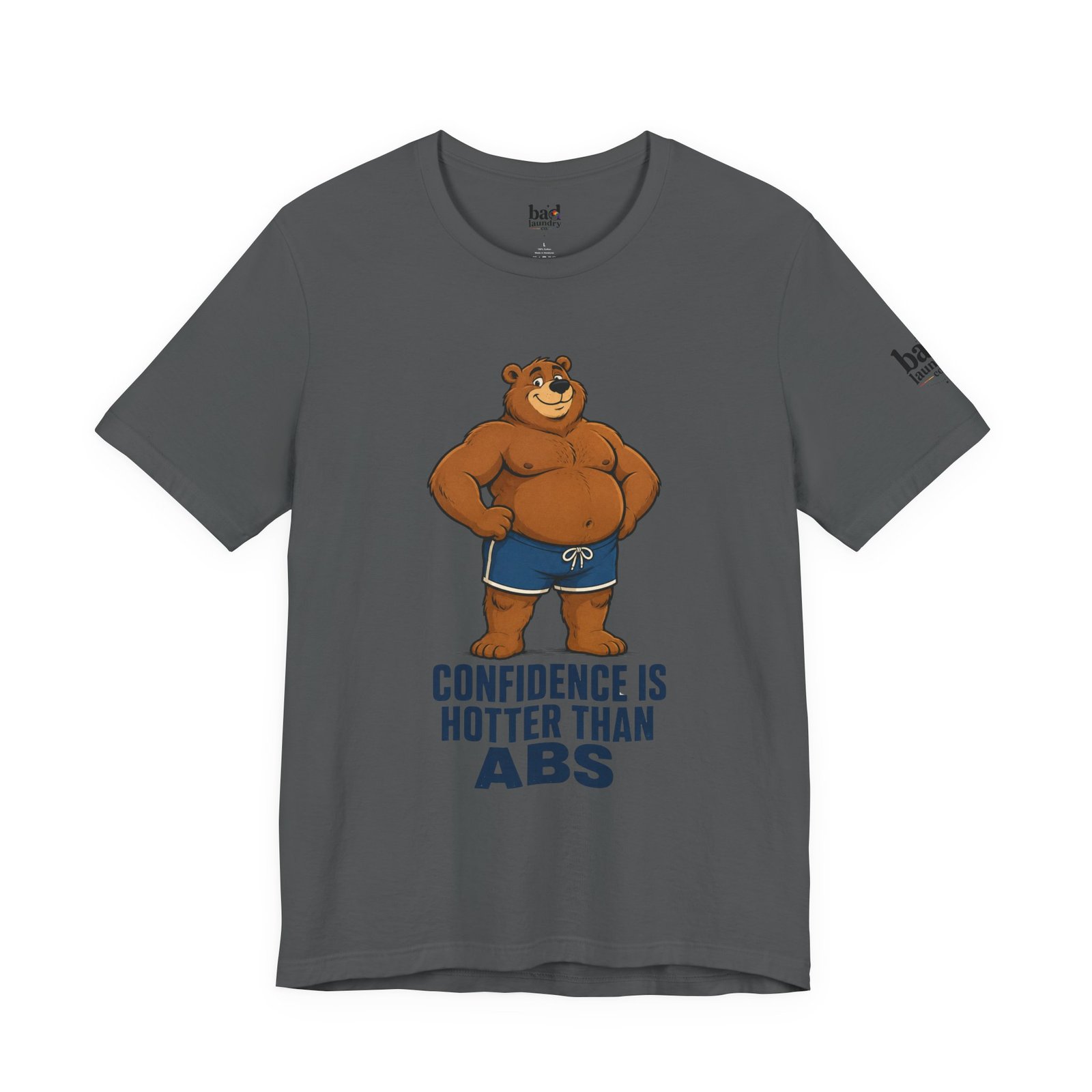 Confidence Is Hotter Than Abs Bear T-Shirt for Men | Funny Body Positive Bear Graphic Tee | Gay Bear Pride Shirt - Image 31