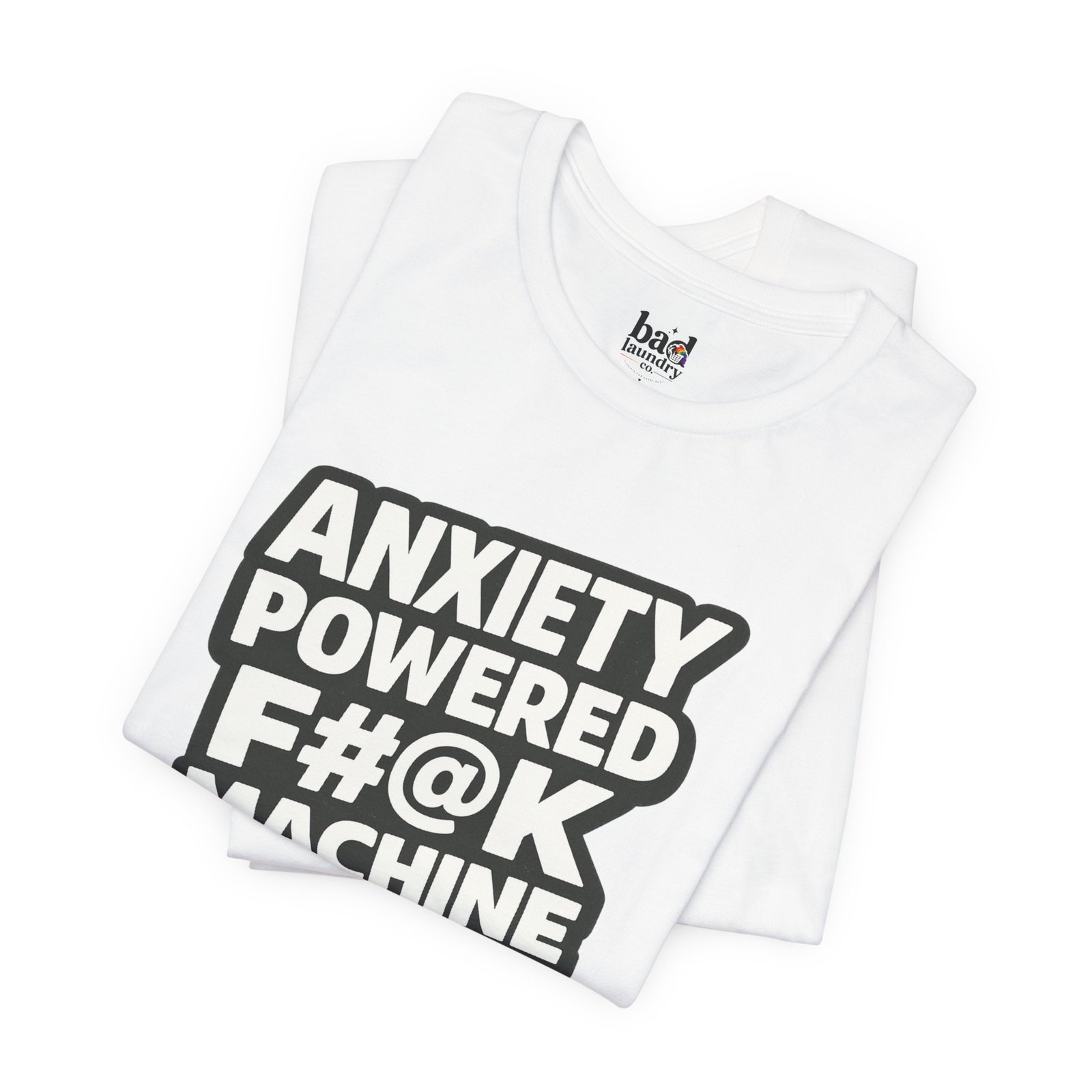 Anxiety Powered F#@K Machine T-Shirt for Men | Funny Anxiety Graphic Tee | Sarcastic Mental Health Humor Shirt |Adult Novelty - Image 5