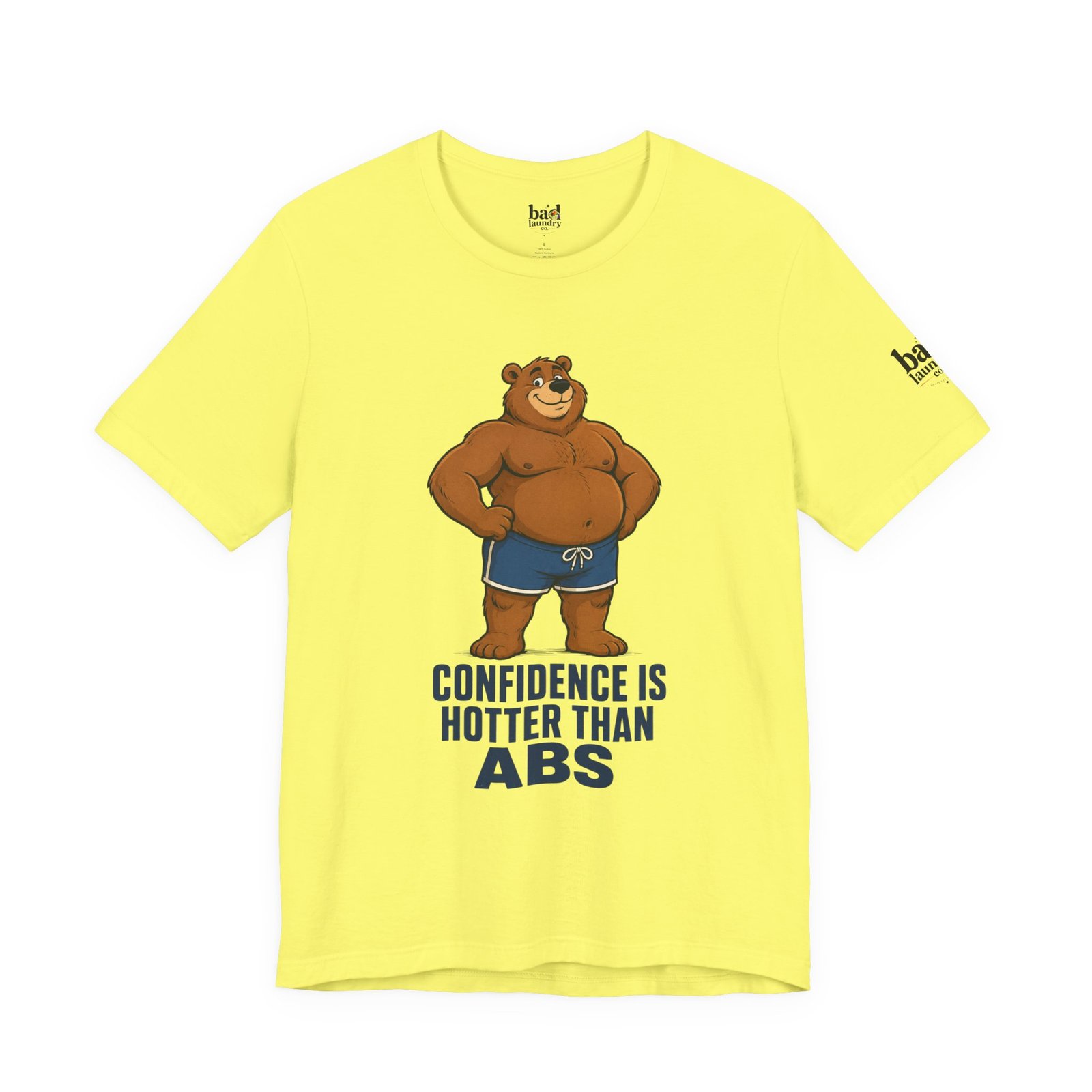 Confidence Is Hotter Than Abs Bear T-Shirt for Men | Funny Body Positive Bear Graphic Tee | Gay Bear Pride Shirt - Image 22