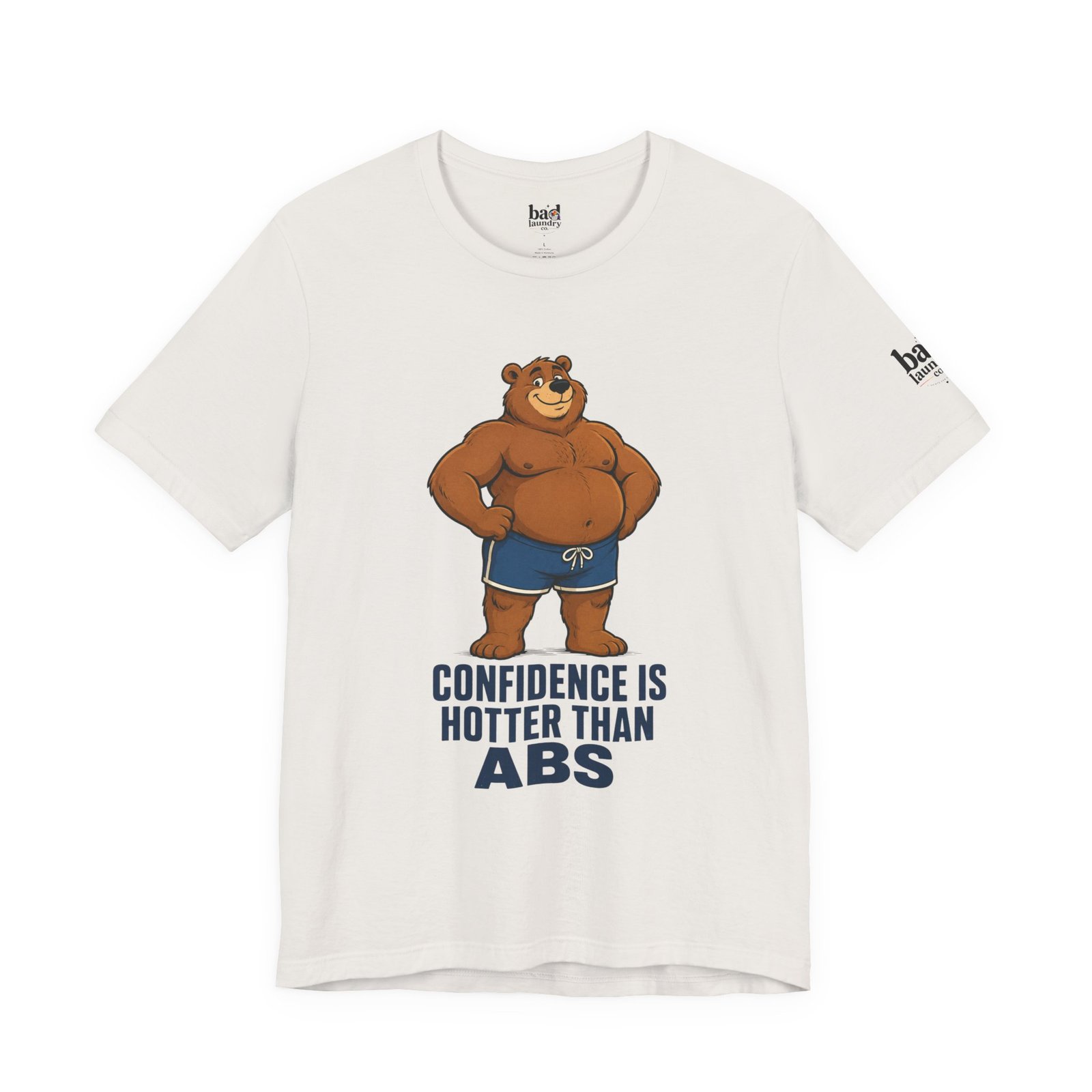 Confidence Is Hotter Than Abs Bear T-Shirt for Men | Funny Body Positive Bear Graphic Tee | Gay Bear Pride Shirt - Image 10