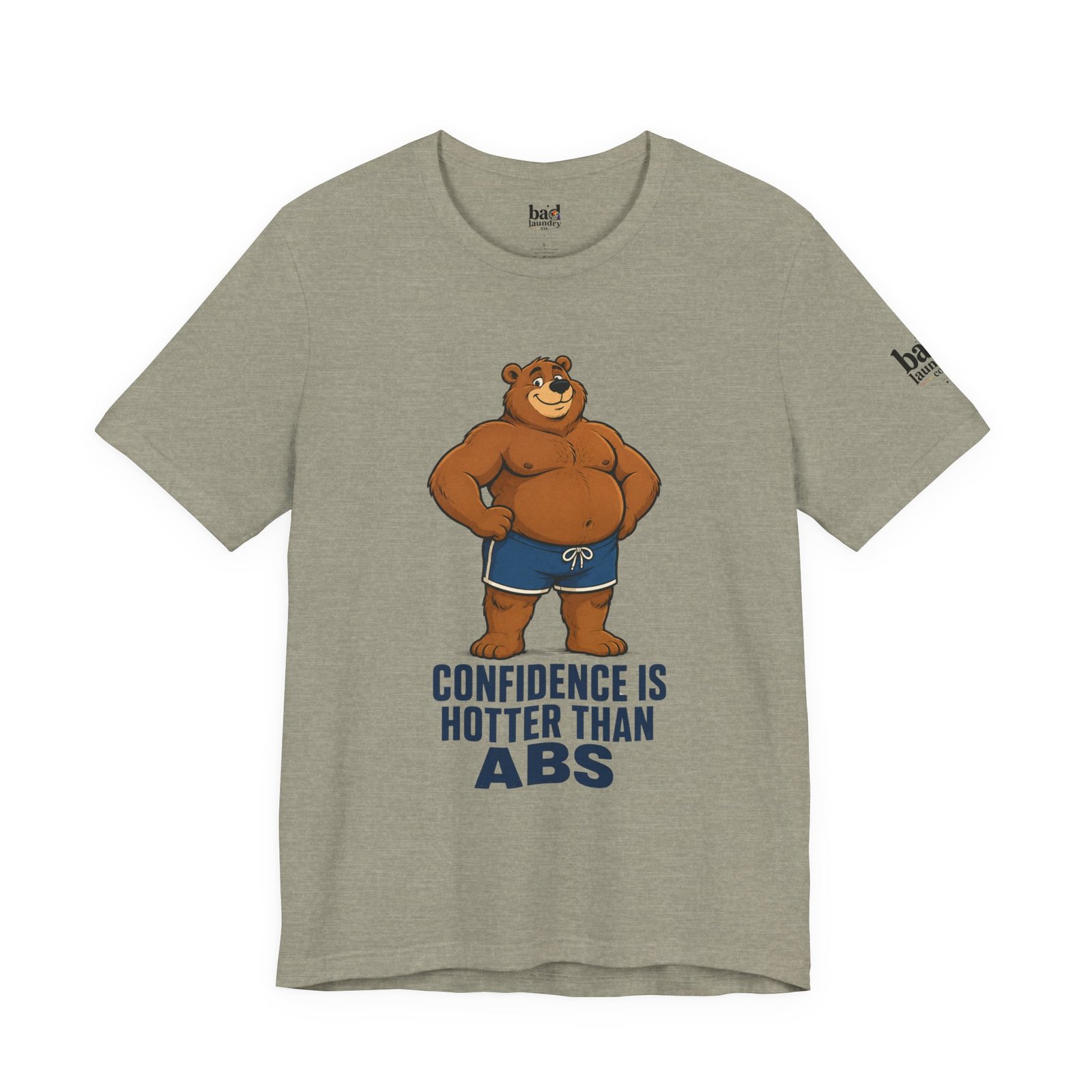 Confidence Is Hotter Than Abs Bear T-Shirt for Men | Funny Body Positive Bear Graphic Tee | Gay Bear Pride Shirt - Image 19