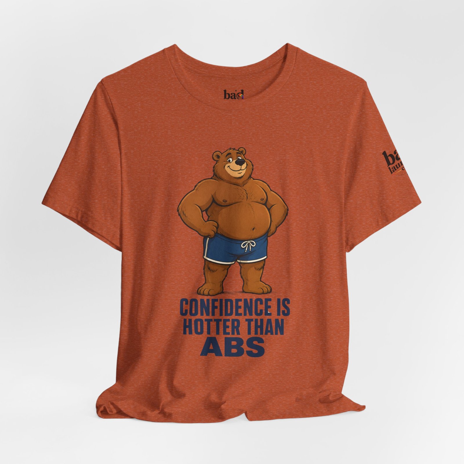 Confidence Is Hotter Than Abs Bear T-Shirt for Men | Funny Body Positive Bear Graphic Tee | Gay Bear Pride Shirt - Image 17