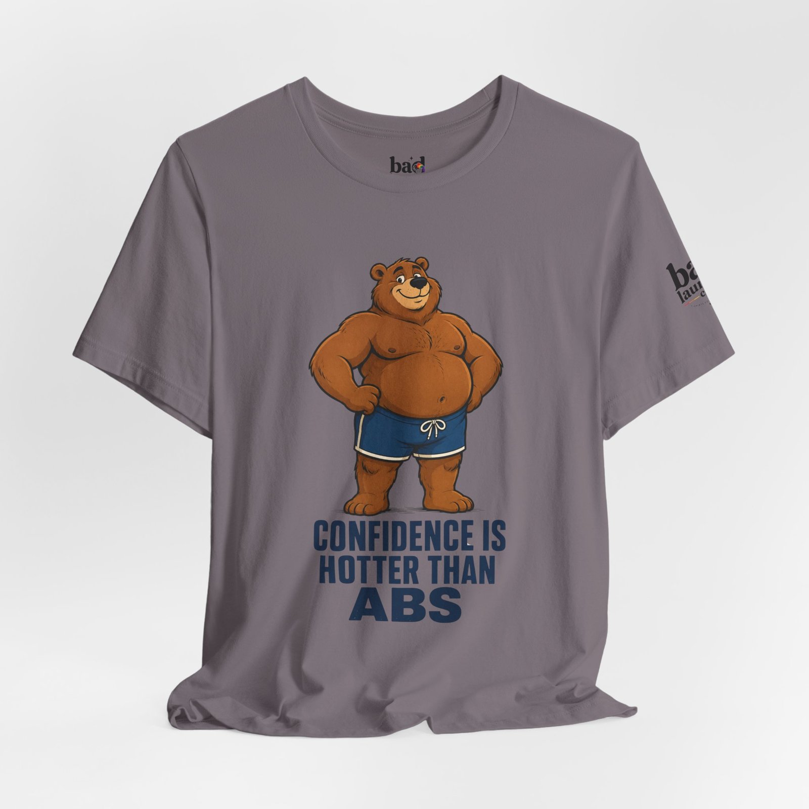 Confidence Is Hotter Than Abs Bear T-Shirt for Men | Funny Body Positive Bear Graphic Tee | Gay Bear Pride Shirt - Image 35