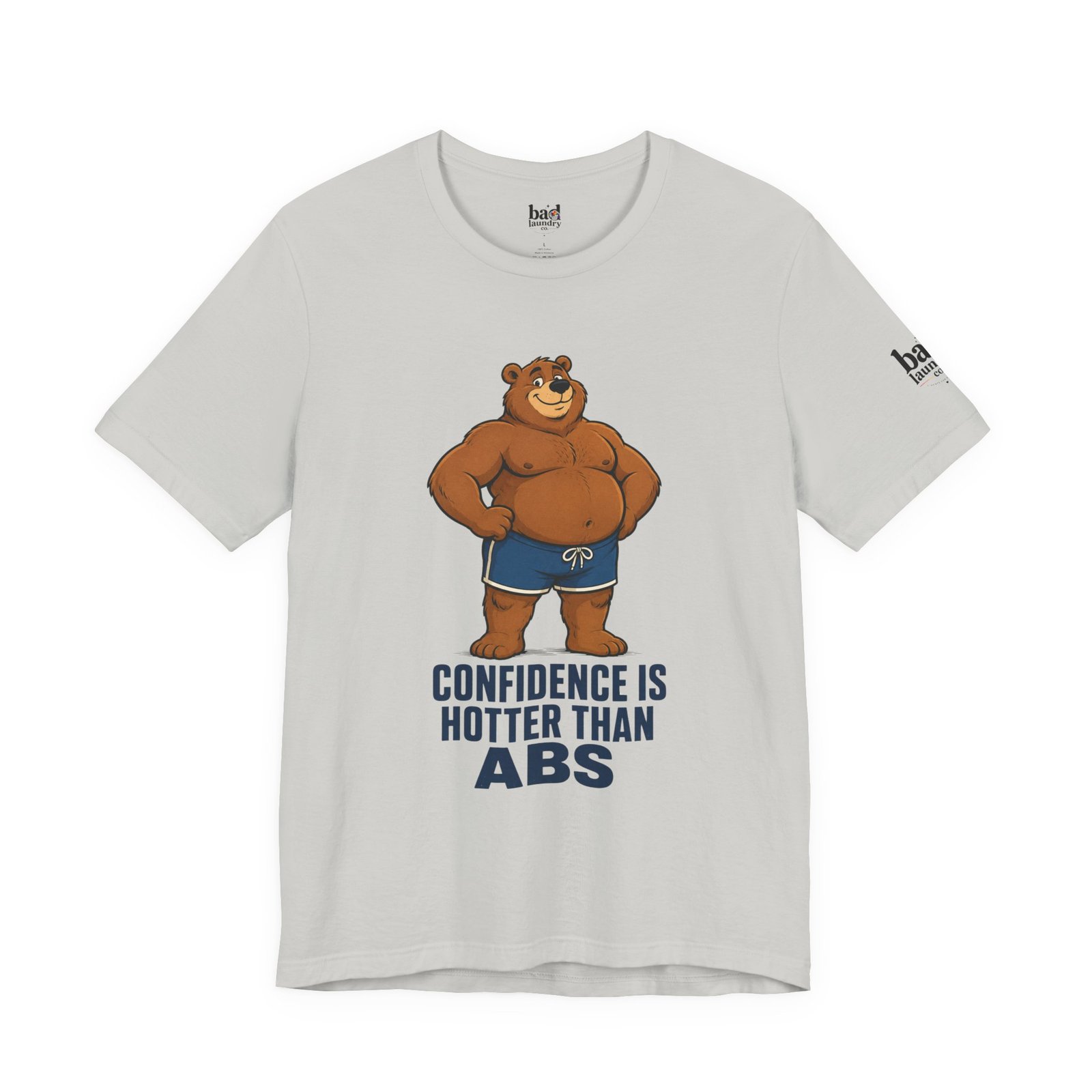 Confidence Is Hotter Than Abs Bear T-Shirt for Men | Funny Body Positive Bear Graphic Tee | Gay Bear Pride Shirt - Image 13
