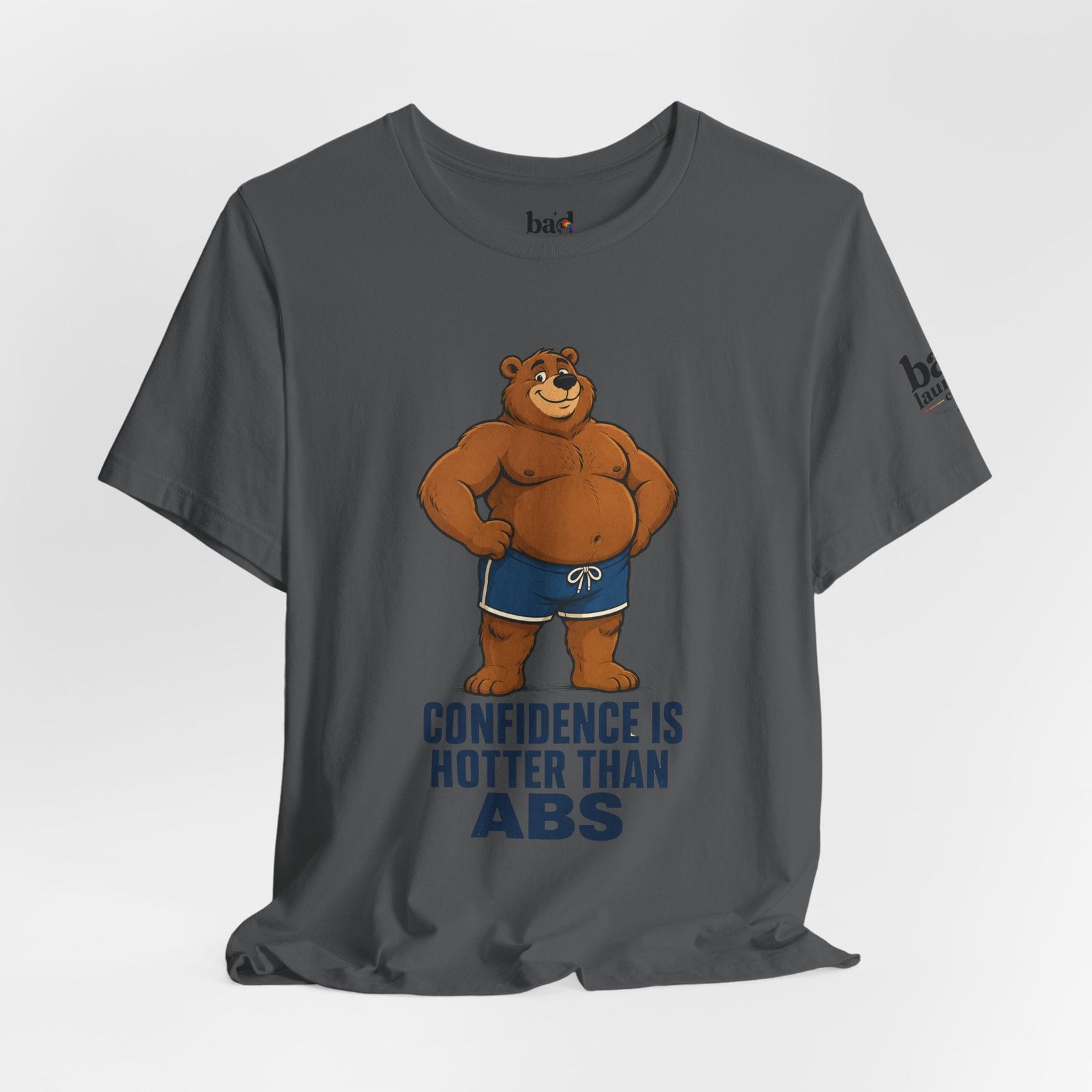 Confidence Is Hotter Than Abs Bear T-Shirt for Men | Funny Body Positive Bear Graphic Tee | Gay Bear Pride Shirt - Image 32